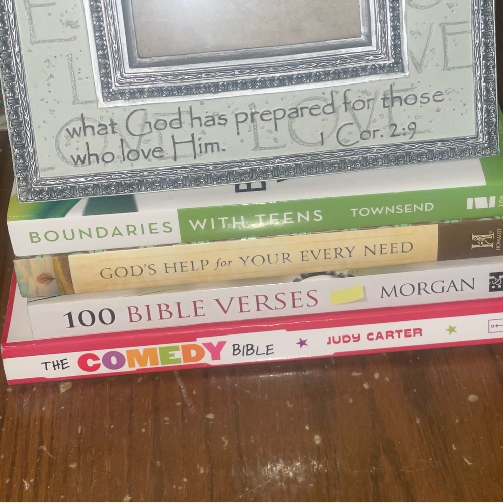 Religious Books & Picture Frame - Picture 2 of 13